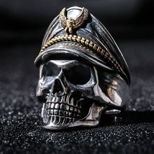 European And American Retro Punk Titanium Steel Navy Anchor Ring