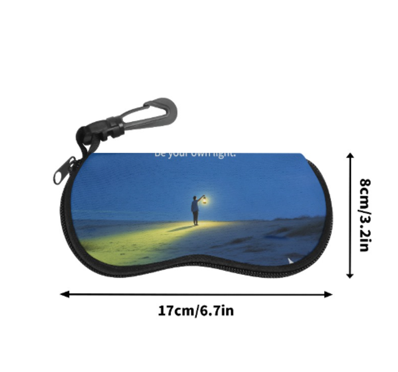 做自己的光 眼鏡盒近視鏡墨鏡盒防摔防壓高顏值高級治愈系風皮質來圖定制 可一件定制