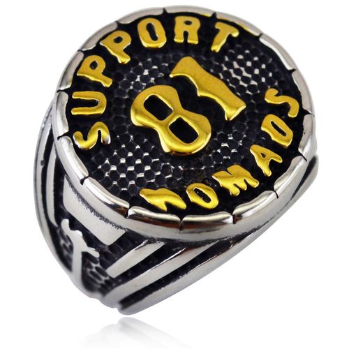 Jewelry European And American Personality SUPPORT NOMAOS Titanium Steel Ring