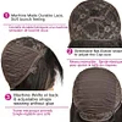 Black Glueless Brazilian Straight Hair BOB Wigs Lady Wig