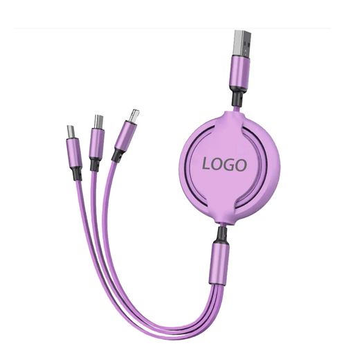Universal Retractable 3 in 1 Type C Fast Charging Usb Cable Data Cable Flexible Data Cable for Phone.Type C.Android