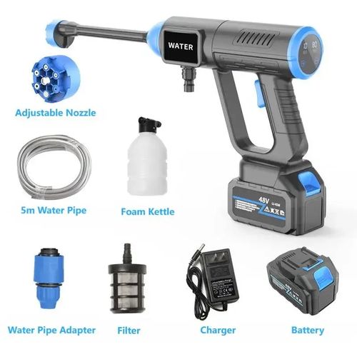 New hot sale adjustable nozzle car washer with 6 quick connectors high pressure car wash gun electric brush high pressure washer