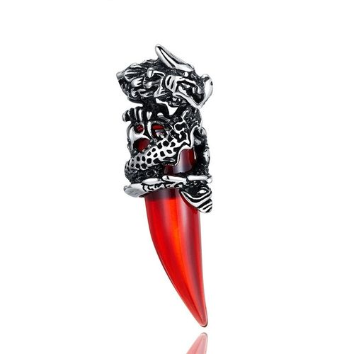 Stainless Steel Ornament Wolf Tooth Pendant Titanium Steel Necklace Men's Accessories