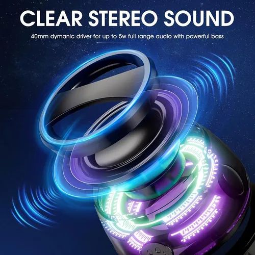 Small Bluetooth Speaker with Multi RGB Colored Lights and Metal Surface Phone Holder, Perfect Mini Speaker 80 sales