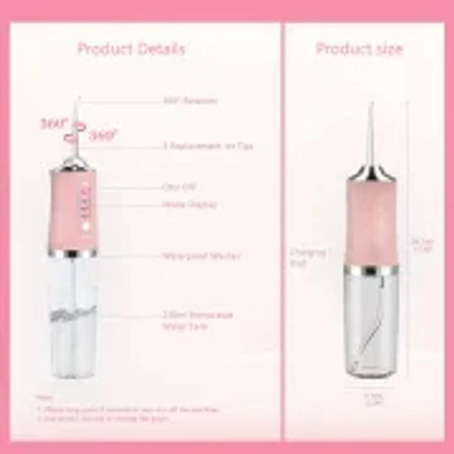 4-in-1 Rechargeable Oral Irrigator: Portable, Wireless Dental Care Flosser with USB Charging for Healthy Gums & Travel