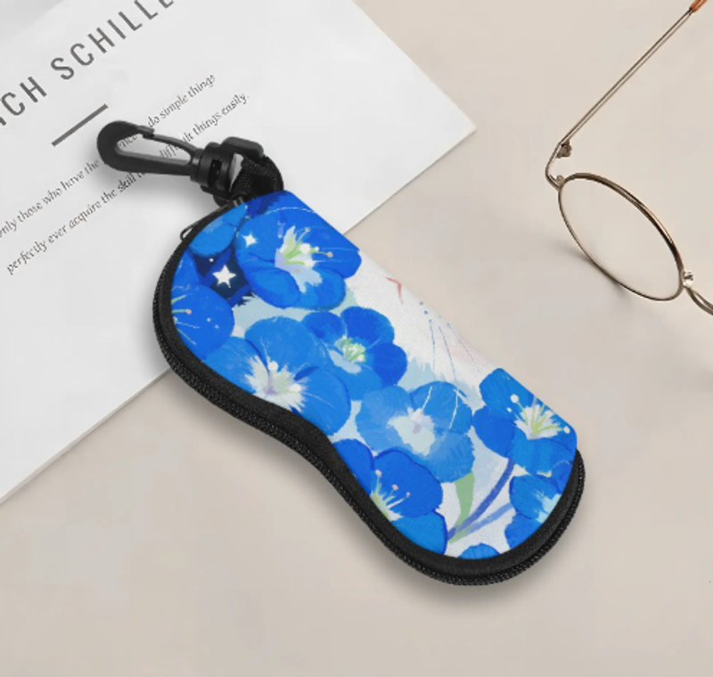 治癒系貓咪眼鏡盒近視鏡墨鏡盒防摔防壓高顏值高級治癒系風皮質來圖定制 可一件定制