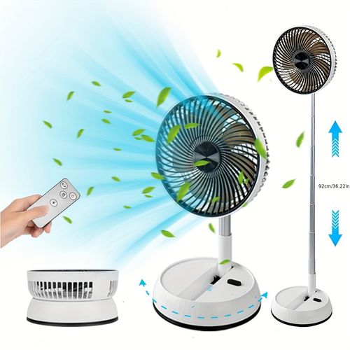 Portable USB Rechargeable Floor Fan with Remote Control Automatic Shaking Head, Metal Alloy, 5W, Indoor Outdoor Use, 6000mAh Battery, Ideal for Home, Office, or Outdoor Activities, Outdoor Portable Fan |Modern Fan Design Durable Metal Fan, Portable Fan
