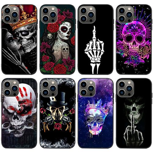Mobile Phone case for iPhone 16 Pro Max New Skull Pirate tide Dark Line for iPhone 15 14 13 Promax Support Picture Customization
