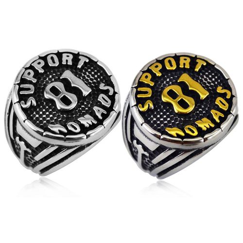 Jewelry European And American Personality SUPPORT NOMAOS Titanium Steel Ring