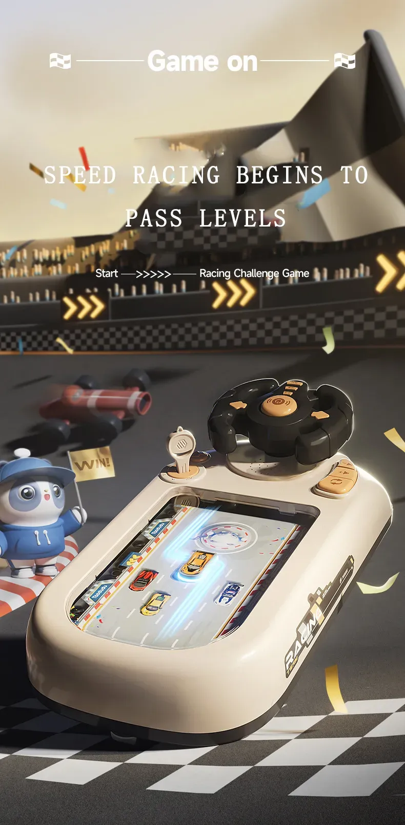 Children's Racing Challenge Game Car Sound Effects Video Game Consoles