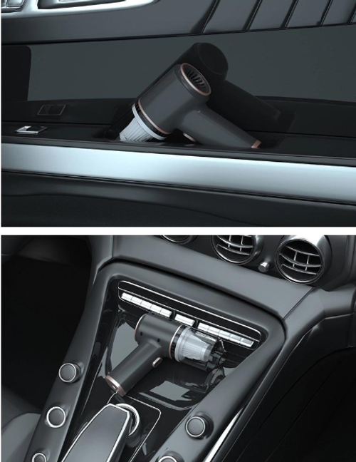 o aspirador de aspirador mais potente para um carro 4-em-1 sem fio e soprador - 120W Sucção Potente, Pulverizador de ar portátil para casa & carro, Lavanderia úmida recarregável