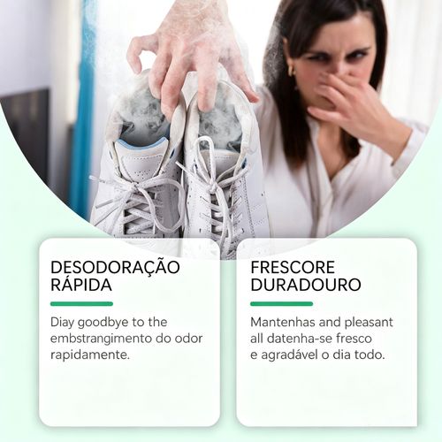 Spray Desodorizante Natural para Pés e Sapatos – Eliminador Instantâneo de Cheiros para Pés, Sapatos e Meias | Spray para Pés com Árvore do Chá Controla o Suor e Alivia o Coceira | Leve, Adequado para Viagens, Frescura Refrigerante para Uso Diário - Repara o Calcanhar