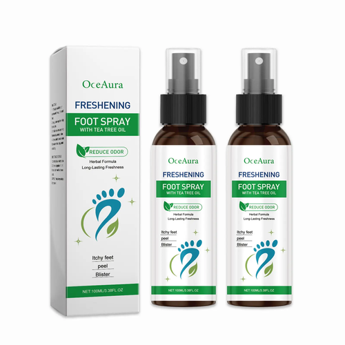Spray Desodorizante Natural para Pés e Sapatos – Eliminador Instantâneo de Cheiros para Pés, Sapatos e Meias | Spray para Pés com Árvore do Chá Controla o Suor e Alivia o Coceira | Leve, Adequado para Viagens, Frescura Refrigerante para Uso Diário - Repara o Calcanhar