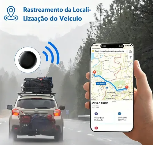 Rastreador GPS,Apto para Apple e Android, Mini Dispositivo Rastreador com Capa Magnética Resistente às Intempéries Sem Subscrição Sem Taxa Mensal Melhores Localizadores Ocultos de Localização, Localizador de Cobertura Global, Dispositivo Anti-Perda para Veículos Crianças Cães Bagagem