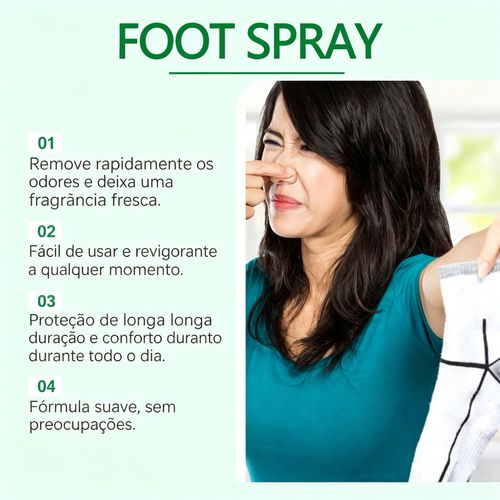 Spray Desodorizante Natural para Pés e Sapatos – Eliminador Instantâneo de Cheiros para Pés, Sapatos e Meias | Spray para Pés com Árvore do Chá Controla o Suor e Alivia o Coceira | Leve, Adequado para Viagens, Frescura Refrigerante para Uso Diário - Repara o Calcanhar
