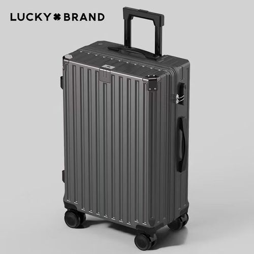 Unisex de grande capacidade todo o alumínio e magnésio liga frame bagagem preço de fábrica 24 polegadas mala de viagem puxar caso de travagem anti-bloqueio computador sistema de freio