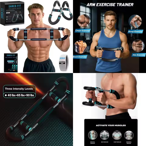 Arm Trainer - Adjustable Forearm Strengthener - Unisex Fitness Equipment - Chest Exerciser - Por