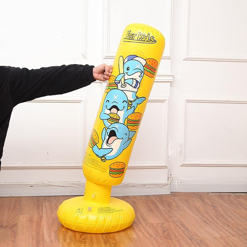 The latest children's inflatable sandbag training column boxing toy thickened PVC indoor and outdoor boxing training activities