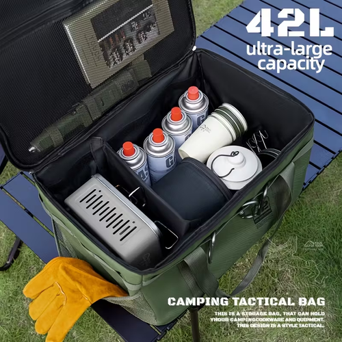 42L Large Capacity Outdoor Tactical Storage Bag for Camping and Picnics
