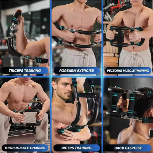 Arm Trainer - Adjustable Forearm Strengthener - Unisex Fitness Equipment - Chest Exerciser - Por
