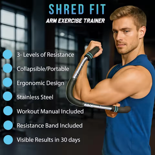 Arm Trainer - Adjustable Forearm Strengthener - Unisex Fitness Equipment - Chest Exerciser - Por
