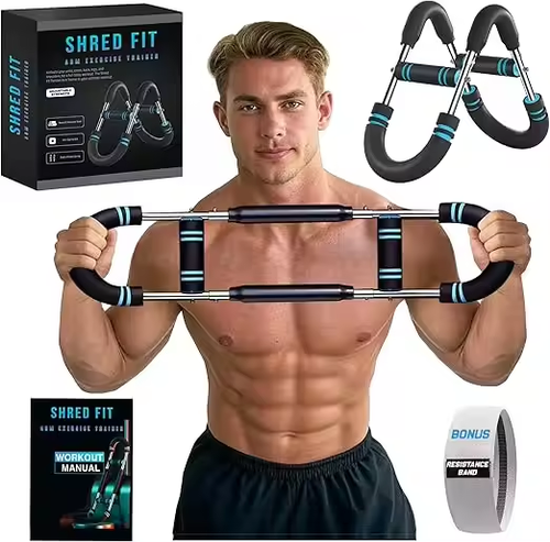 Arm Trainer - Adjustable Forearm Strengthener - Unisex Fitness Equipment - Chest Exerciser - Por