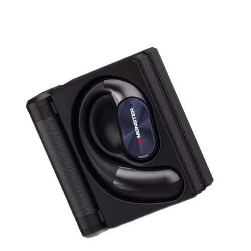 MONSTER AC530 Black Earphones Bluetooth Bi-fold Design Bone Conduction Wireless Sports Waterproof Bi-fold Earphones