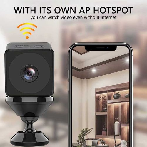 Mini Camera Night Vision Portable HD Home Security Cameras for Home Office Indoor Outdoor
