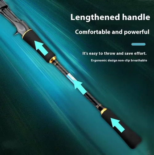 Portable 2.1-meter hybrid telescopic fishing rod and reel set, suitable for long-distance casting, and includes fishing lures.