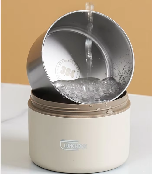 Hot-selling stainless steel insulated portable lunch box, microwave-safe, leak-proof lid.