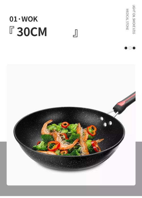 3-piece non-stick cookware set, best-selling soup pot, wok, frying pan, and cookware set