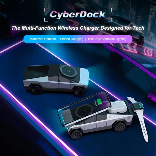 New Cybertruck Desktop Charger Multi-Function 3-in-1 Wireless Charger