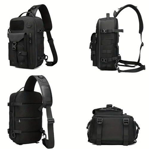 Men's Fashion Large Capacity Tactical Chest Pack - Adjustable Shoulder Crossbody Bag