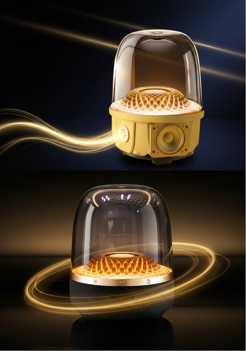 Harman Kardon Glass Audio 4th Generation HiFi H4 Wireless Bluetooth Audio Subwoofer Box Smart JH02 Colorful Speaker