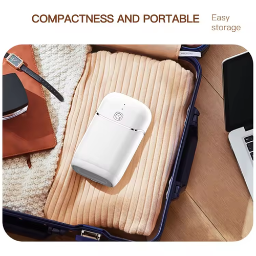 Compact portable electric clothes dryer saves space and comes with an automatic drying bag design.