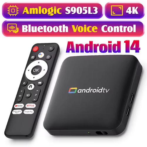 Android 14.0 Smart TV Box H96 Max S905L3 Home Theater Bluetooth with Google Voice Media Player 2G 16G 4K HD Video TV Box