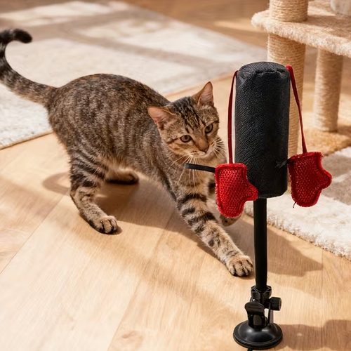 New cat-teasing toy, multi-functional cat-teasing boxing toy