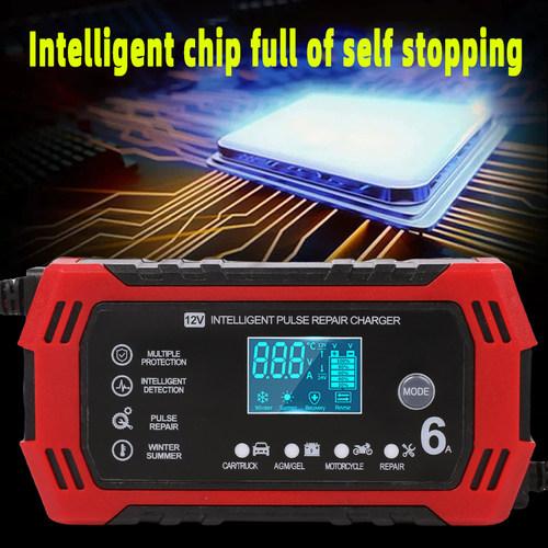 12V 6A Car Battery Charger, Forklift Battery Charger, Smart Repair Motorcycle Charger