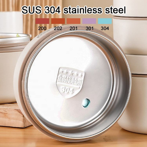 Hot-selling stainless steel insulated portable lunch box, microwave-safe, leak-proof lid.