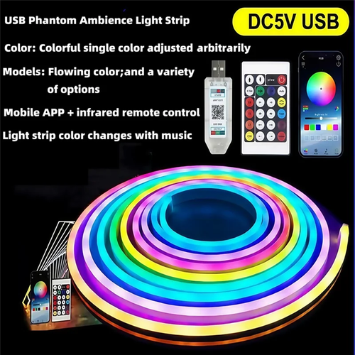 Symphony Flexible Light Strip, Smart APP Neon Light Strip with IC Running Water Light, Marco Music Voice-activated Synchronous