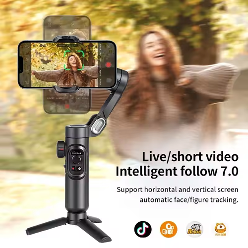 Aokawa SmartXE three-axis handheld gimbal stabilizer with intelligent anti-shake and face tracking functions