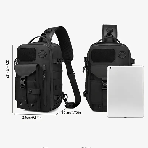 Men's Fashion Large Capacity Tactical Chest Pack - Adjustable Shoulder Crossbody Bag
