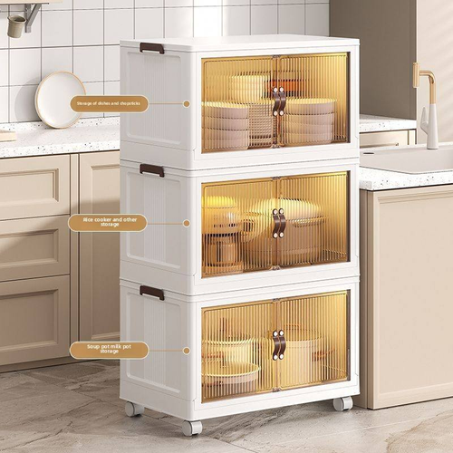 Wheeled, installation-free, foldable, large-capacity, multi-functional storage rack