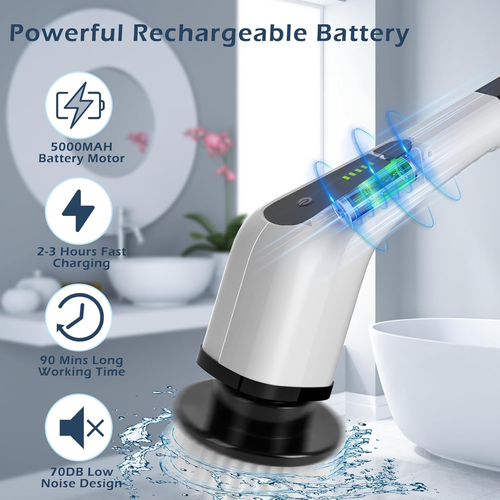 Smart Electric 8-in-1 Cleaning Brush Multifunctional Wireless Waterproof