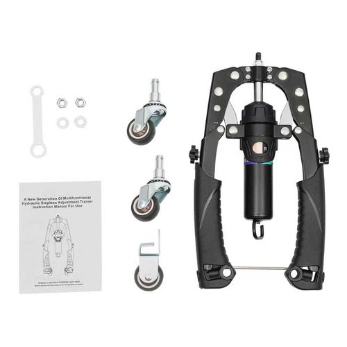 Adjustable hydraulic power twisting forearm exerciser, chest muscle expander, biceps and abdominal muscle strength training gripper.