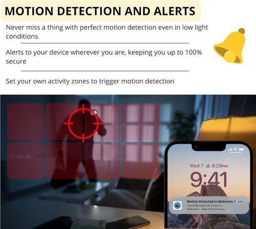 Mini Camera Night Vision Portable HD Home Security Cameras for Home Office Indoor Outdoor