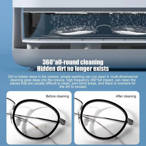 Home ultrasonic cleaners, small appliance cleaners for glasses, braces and jewelry