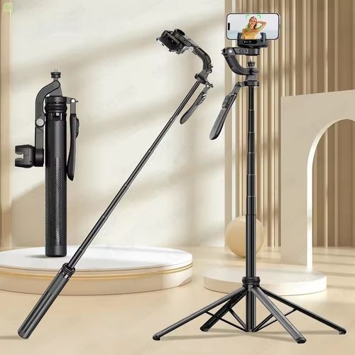 AI tracking gimbal stabilizer, tripod, and quadruple selfie stick