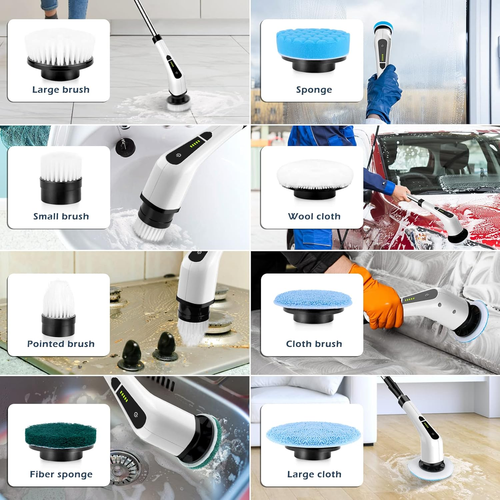 Smart Electric 8-in-1 Cleaning Brush Multifunctional Wireless Waterproof