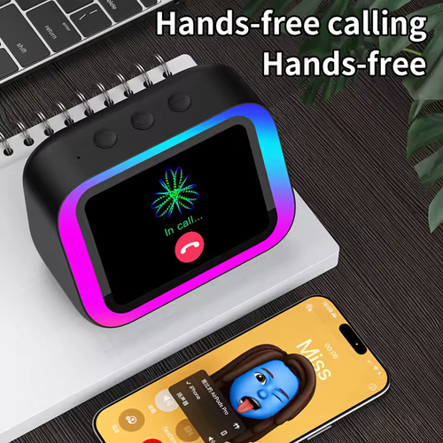 Smart speaker alarm clock portable Bluetooth speaker with RGB lighting home speaker